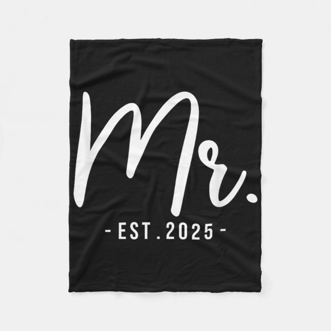 Make, Est 2025, gift Bröllop Brudens sida B Fleecefilt (Framsidan)