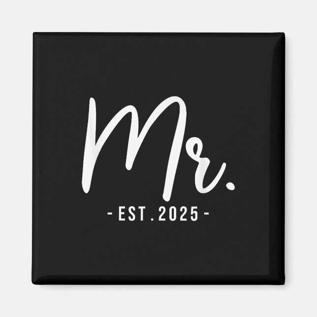 Make, Est 2025, gift Bröllop Brudens sida B Magnet (Framsidan)