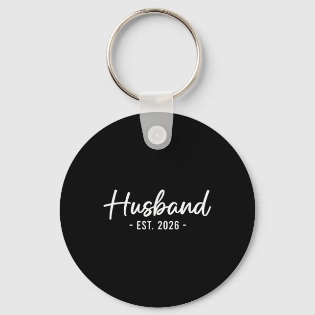 Make Est 2026 Married Honeymoon Bride Nyckelring (Framsida)