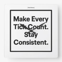 Make Every Tick Count Wall Clock [Text/Name]