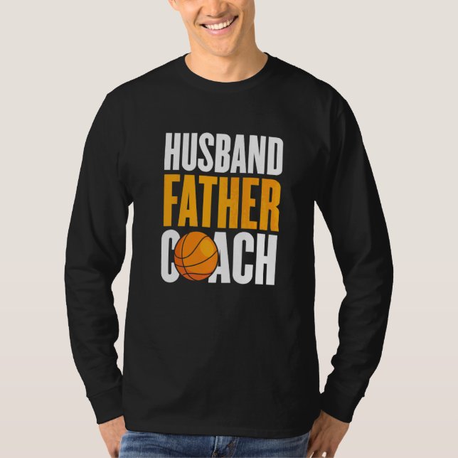 Make Fader Baskettränare Pappa Baskettränare T Shirt (Framsida)
