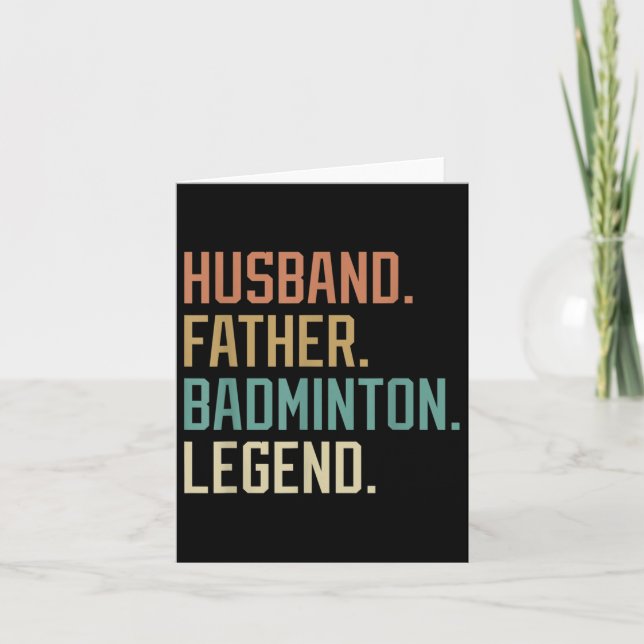 Make Far Badminton Legend Fars dag Birthd Kort (Framsida)
