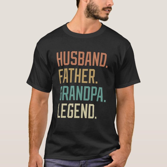 Make Far Grandpa Legend Fars dag Birthda T Shirt (Framsida)