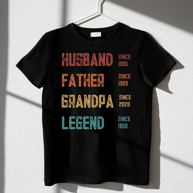 Make Far Grandpa Legend Grandfather Anpassningsbar T Shirt (Skapare uppladdad)