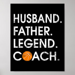 Make Far Legend Coach Roligt basketball Gift Poster