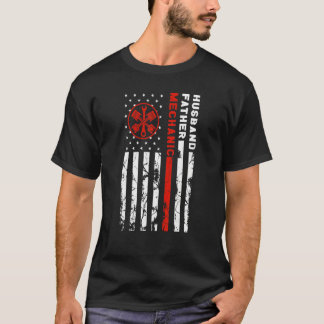 Make Far Mekanic American Flagga Manar T Shirt