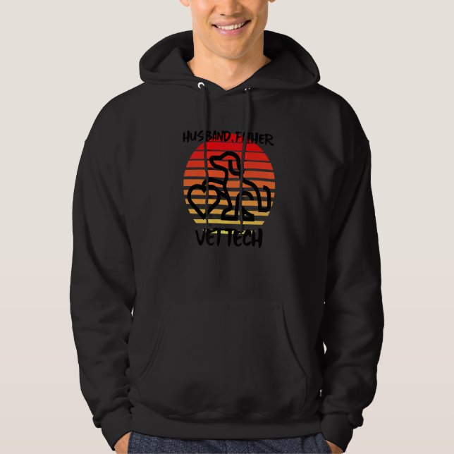 Make Far Vet Tech Veterinarian Hund Pet Cat F Hoodie (Framsida)