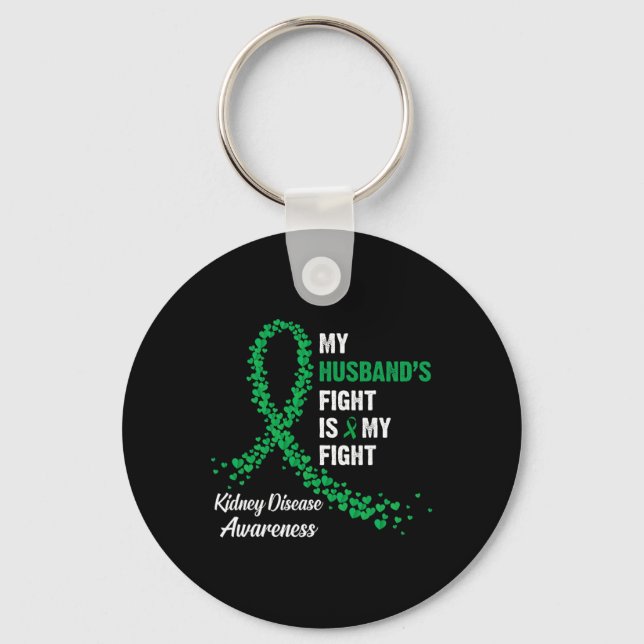 Make Fight My Fight Kidney Disease Awareness Nyckelring (Framsida)