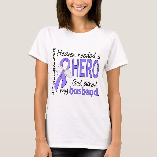 Make för cancer för nödvändig hjälte för himmel tee (Framsida)