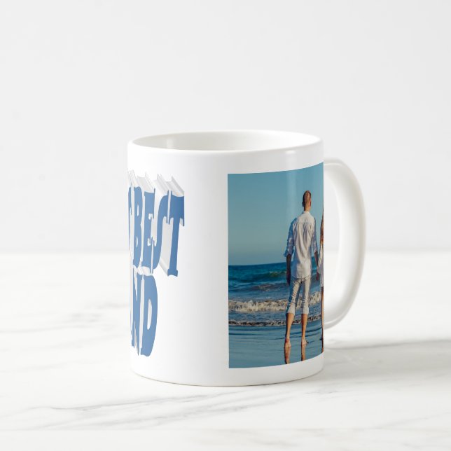 Make Foto med havskrävande blå text Kaffemugg (Framsida höger)