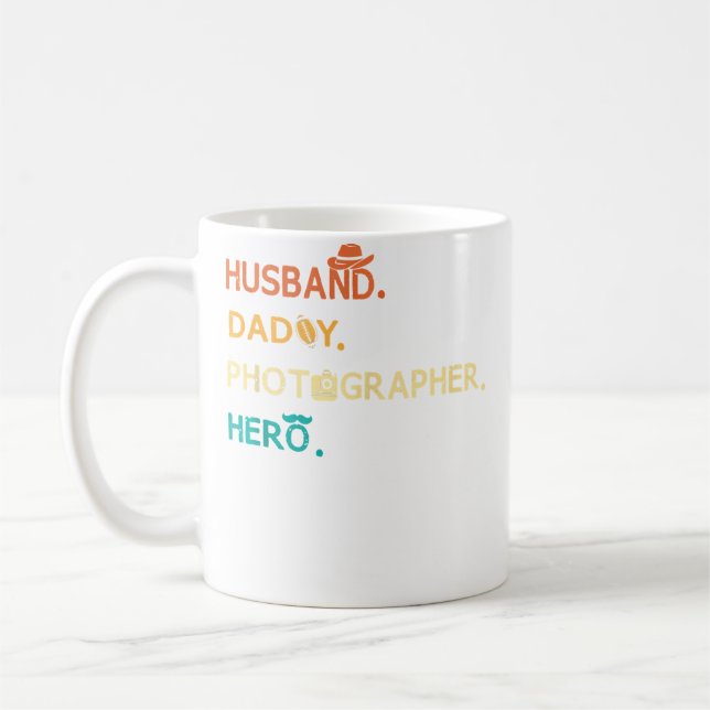 Make Fotograf Hjälte Retro Vintage Fotografi Kaffemugg (Vänster)