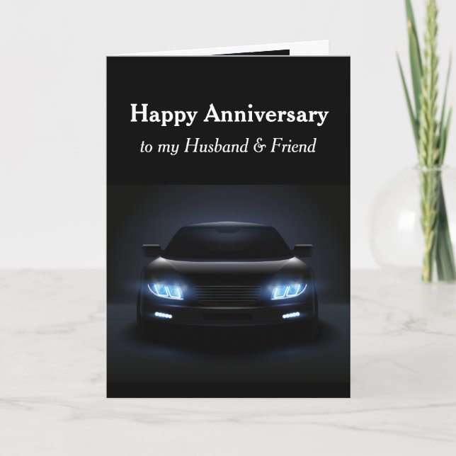 Make Friend Sports Car Automobile Kort (Framsida)