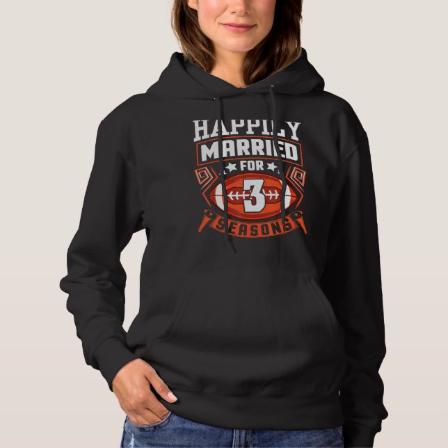 Make frun har lyckligtvis varit gift i tre års fot t shirt (Framsida)