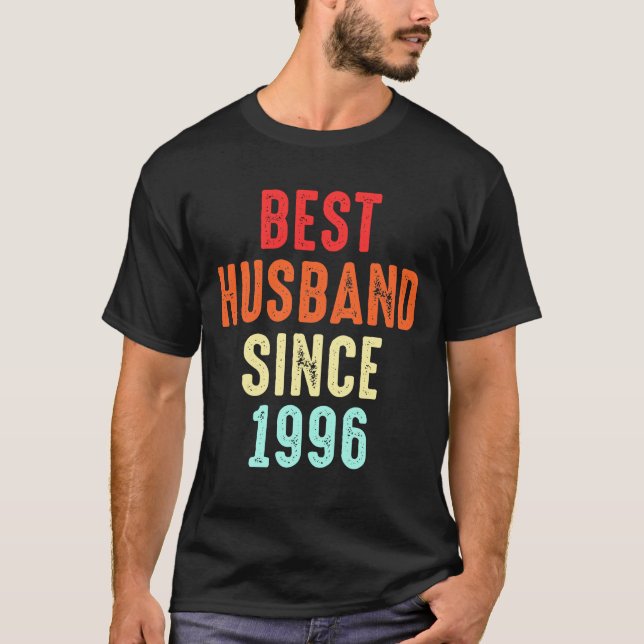 Make Gift Best sedan 1996 Giftermål Groom Present T Shirt (Framsida)