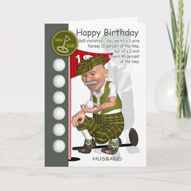 Make Golfer Birthday Greeting Card med Humor Kort (Framsida)