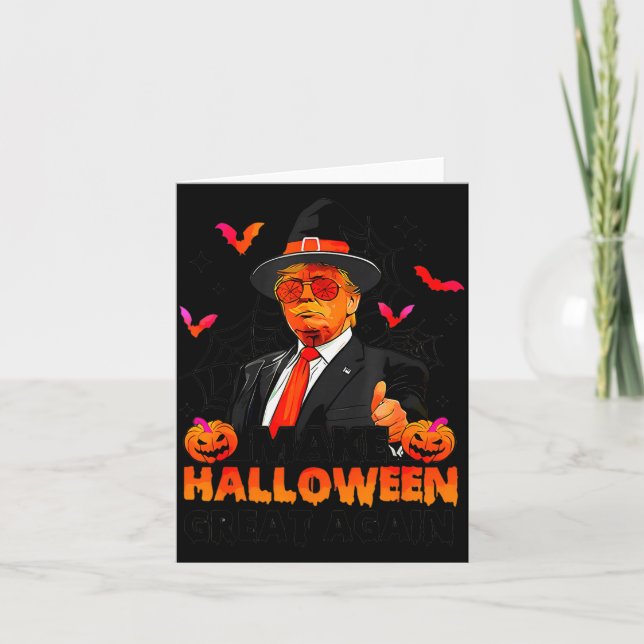 Make Halloween Great Again Funny Trump Soky Trick  Kort (Framsida)