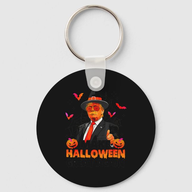 Make Halloween Great Again Funny Trump Soky Trick  Nyckelring (Framsida)