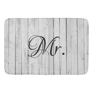 Make Hans och Hers Mr. och Bride Groom Rustic Badrumsmatta