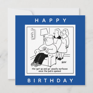 Make har kommit upp och kommit upp när Pub öppnar Kort