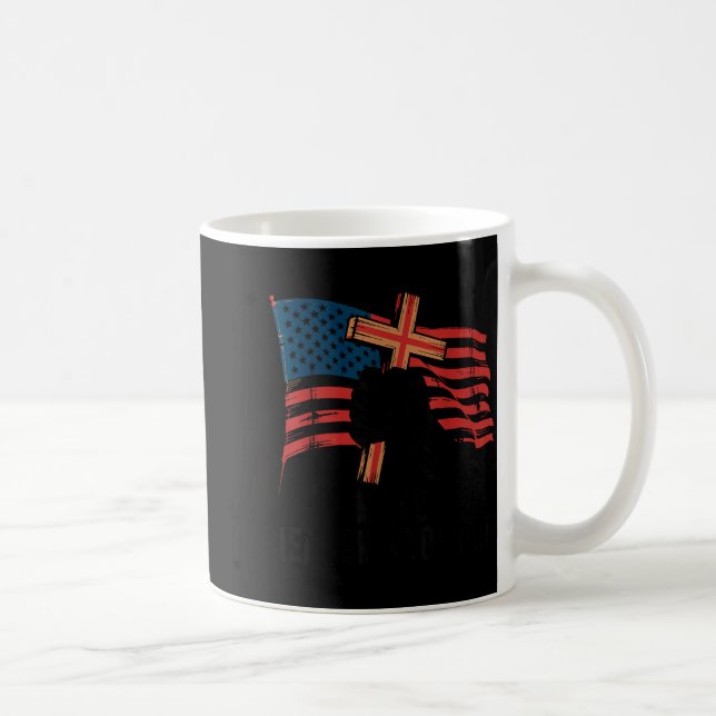 Make Heaven Crowded Christian Patriotic Cross Amer Kaffemugg (Höger)