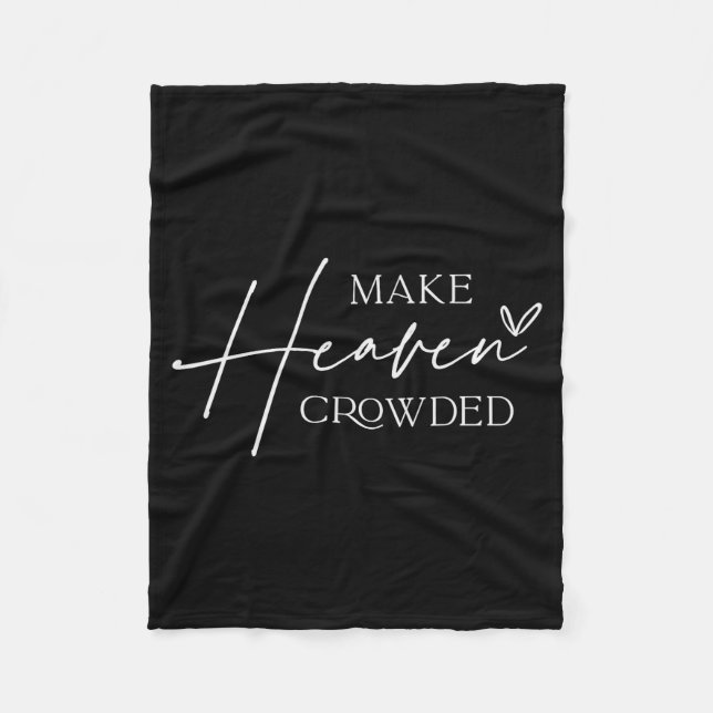 Make Heaven Crowded Cross - Minimalist Christian R Fleecefilt (Framsidan)