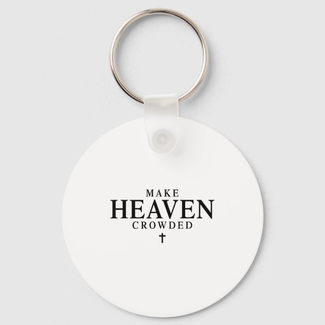 Make Heaven Crowded Retro Patriotic Christian Fait Nyckelring (Framsida)