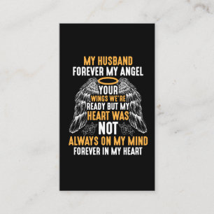 Make Heaven Forever Angel Memory widow Hubby Visitkort