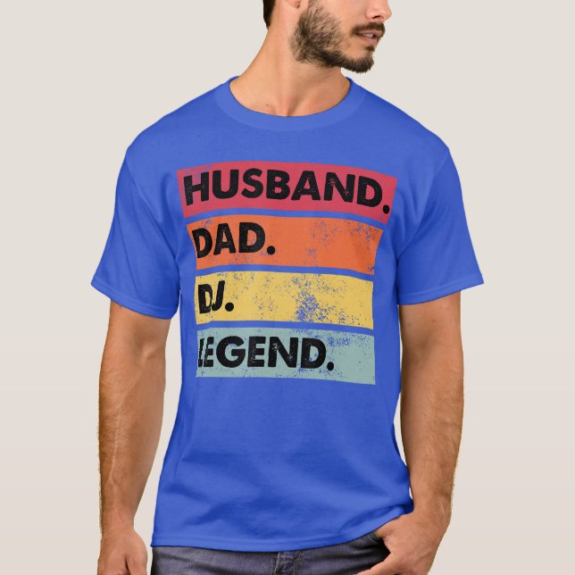 Make Husbil Daddy DJ Legend Rolig DJ Disc Jockey M T Shirt (Framsida)