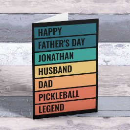 Make Husbil Pappa Pickleball Legend Retro Fars Dag Helgkort