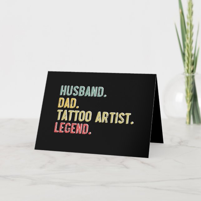 Make Husbil Pappa Tatoveringsartist Legend Mannens Kort (Framsida)