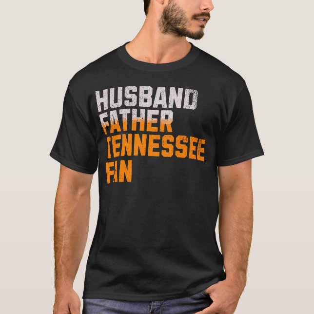 Make Husbon Fars dag Tennessee Fan T Shirt (Framsida)