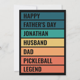Make Husfar Papa Pickleball Legend Retro Fars Dag Julkort