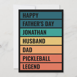 Make Husfar Papa Pickleball Legend Retro Fars Dag Julkort