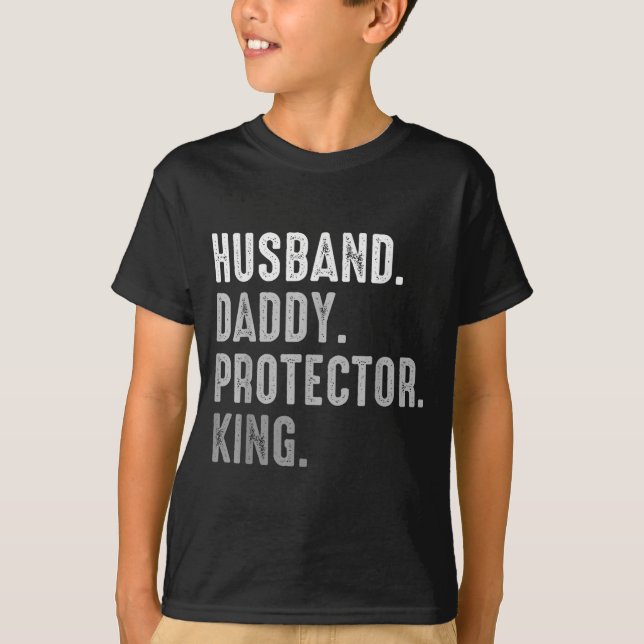 Make Husfar Pappa Beskyddare Kung Faderns Konstver T Shirt (Framsida)