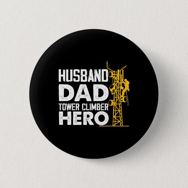 Make Husfar Pappa Tornklättrare Hjälte Vertikal Mo Knapp (Framsida)