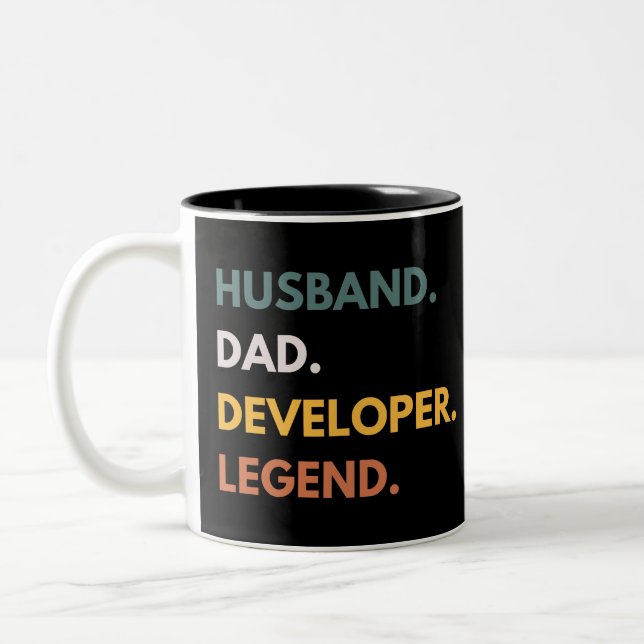 Make Huslegend Roliga Programmerare Två-Tonad Mugg (Vänster)