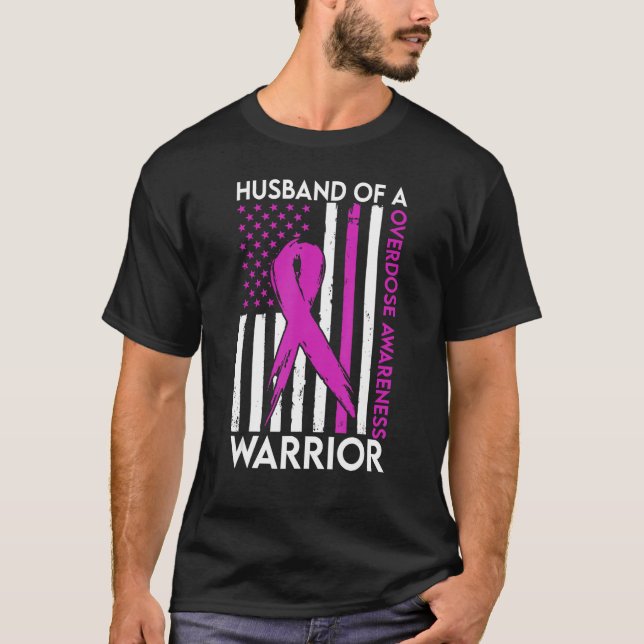 Make i en Warrior overdose Awareness Support Sq T Shirt (Framsida)