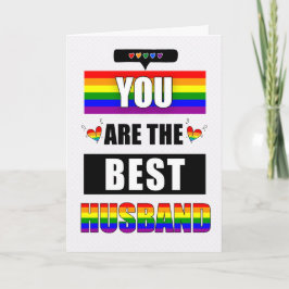 Make I Kärlek You Typography LGBTQ Rainbow Kort