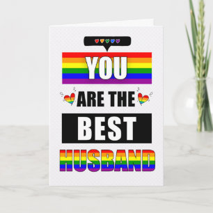 Make I Kärlek You Typography LGBTQ Rainbow Kort