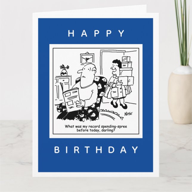 Make i Shock på Tecknaden för makens utgifter på I Kort (Framsida)