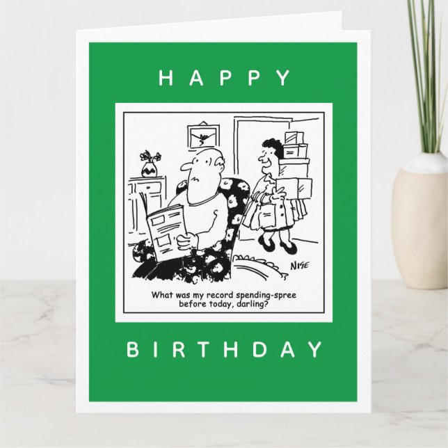 Make i Shock på Tecknaden för makens utgifter på I Kort (Framsida)