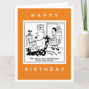 Make i Shock på Tecknaden för makens utgifter på I Kort