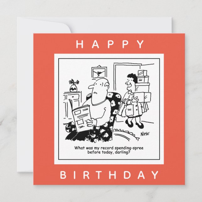 Make i Shock på Tecknaden för makens utgifter på I Kort (Framsida)