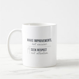 Make Improvements, Not Excuses Kaffemugg