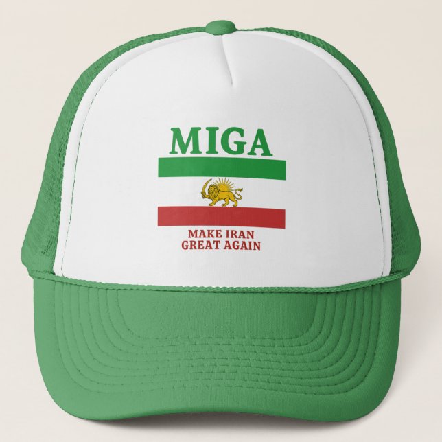 Make Iran Great Again' (MIGA) hat Keps (Framsida)