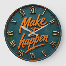 Make It Happen Motivational Stor Klocka