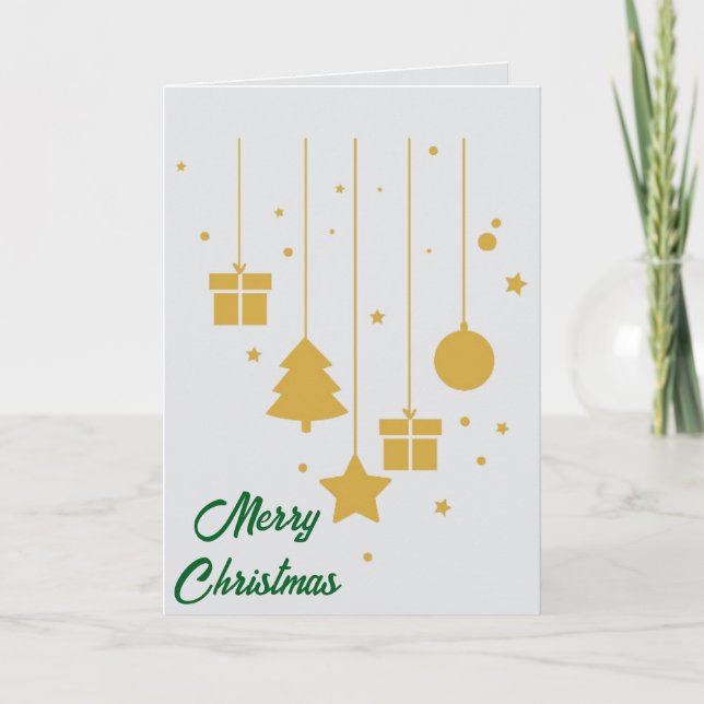Make It Yours: Custom Folded Christmas Card Kort (Framsida)