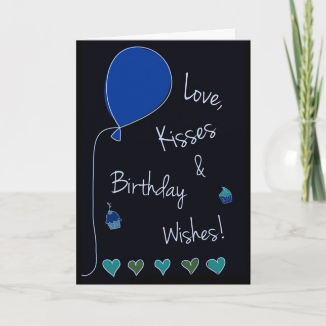 ***MAKE*** KÄRLEK,KISSER,BIRTHDAY ÖNSKEMÅL FÖR DIG KORT (Framsida)
