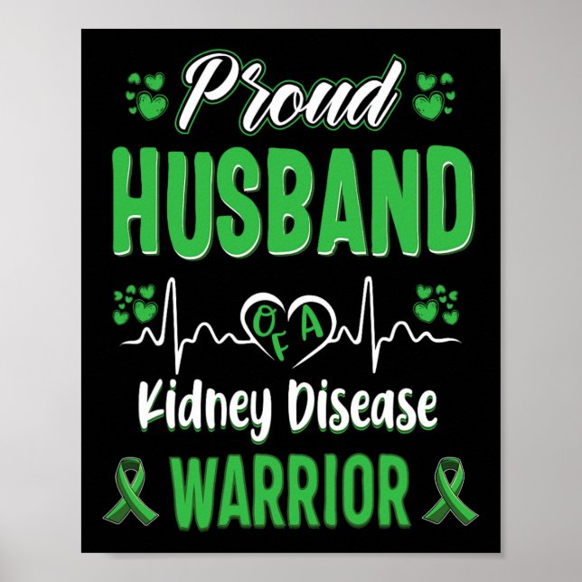 Make Kidney Disease Warrior Awareness Ribbon Gr Poster (Framsidan)