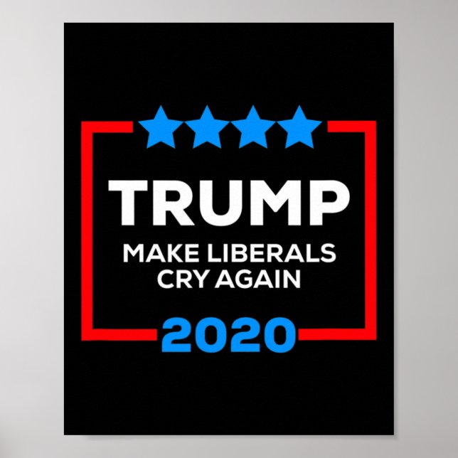 Make Liberals Cry Again Funny Pro Trump 4th Of Jul Poster (Framsidan)